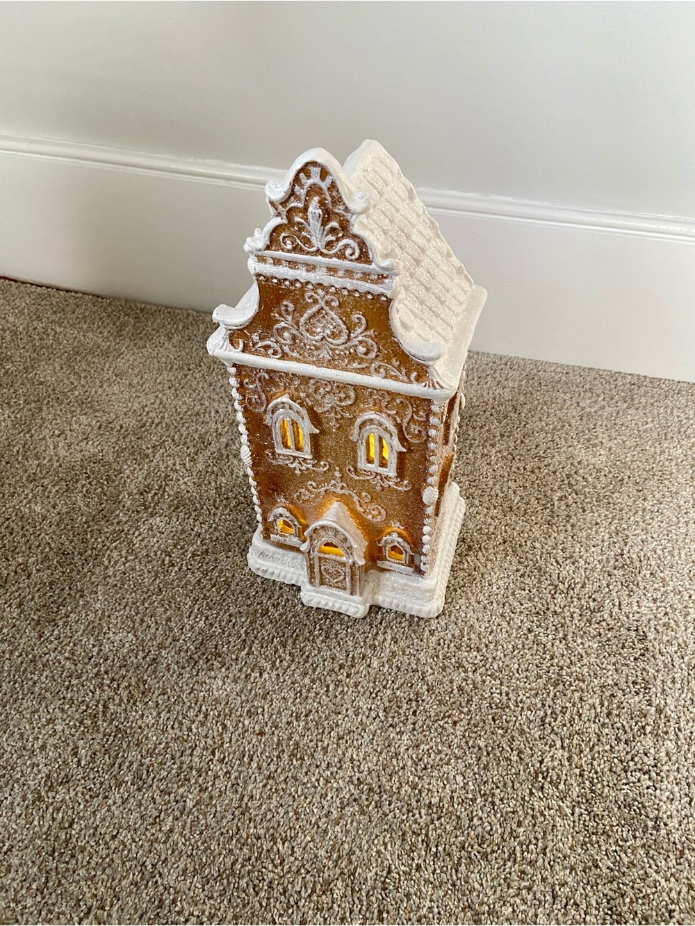RAZ Imports Lighted LED Gingerbread House Townhouse Christmas Village - Picture 11 of 15